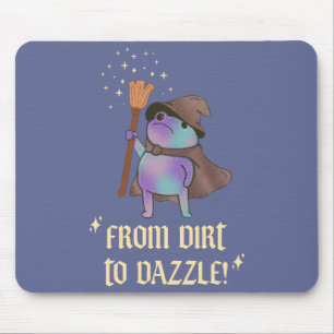 Mousepad De Lama a Brilho Chapéu de Bruxa Sapo Feiticeiro E