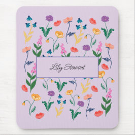 Mousepad de Lavanda com Flores Silvestres Personal