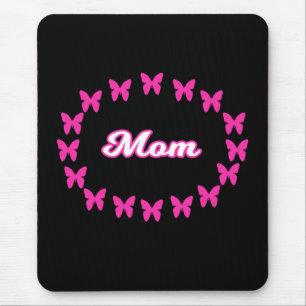 Mousepad de Mãe Com Borboletas Rosa Fofas