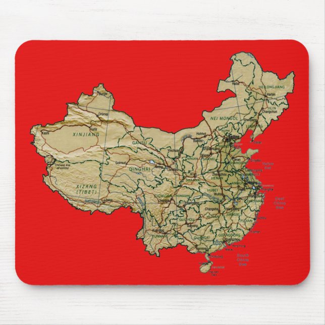 Mousepad de Mapa da China (Frente)