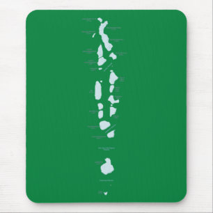 Mousepad de Mapa das Maldivas