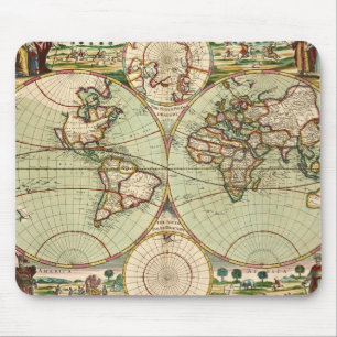 Mousepad de Mapa do Mundo Antigo e Antigo