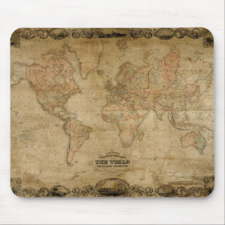Mousepad de Mapa do Vintage c1847 Colton