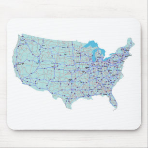 Mousepad de Mapa dos Estados Unidos