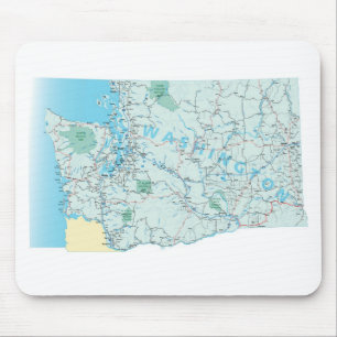 Mousepad de Mapa Interestadual de Washington