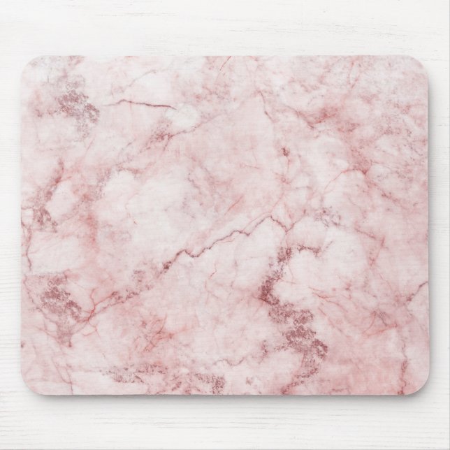 Mousepad de mármore cor-de-rosa (Frente)