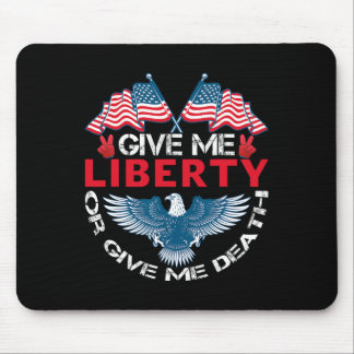 Mousepad Dê-me Liberdade Ou Dê-me Morte Bandeira Americana