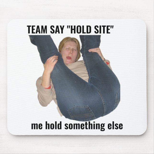 Mousepad de Meme de Jogador Divertido Segurar Site (Frente)