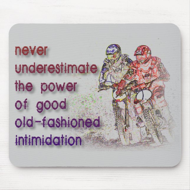 Mousepad de Motocross de Dirt Bike Intimidação (Frente)