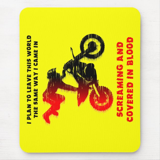 Mousepad de Motocross de Moto de Trilha Sangue Gri (Frente)