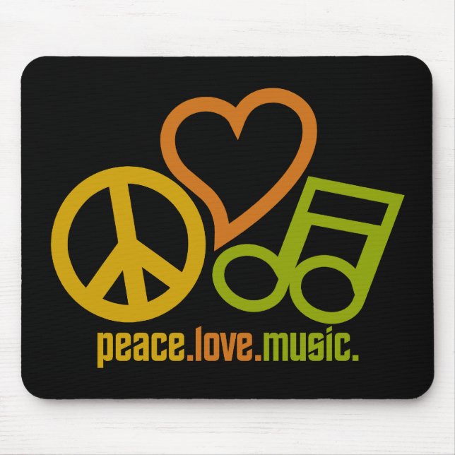 Mousepad de Música Peace Love (Frente)