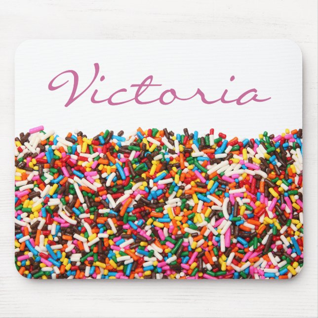 Mousepad de Nome Preenchido por Sprinkles (Frente)