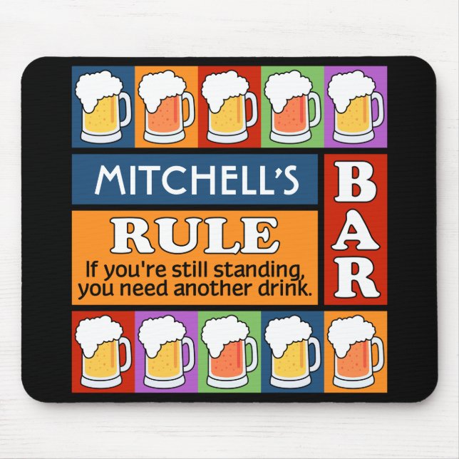 Mousepad de NOMES PERSONALIZADOS DO Pop DE CERVEJA (Frente)