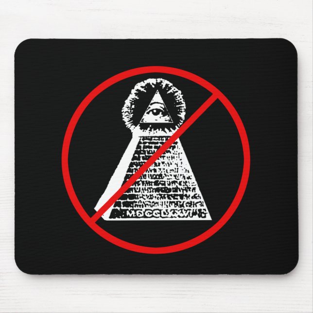 Mousepad de Nova Ordem Mundial Anti-Illuminati (Frente)