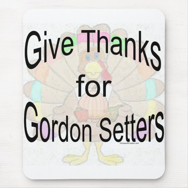 Mousepad Dê Obrigados para o Gordon Setters (Frente)