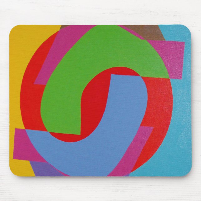 Mousepad de Padrão Circular Abstrato (Frente)