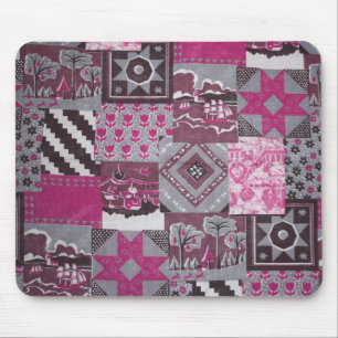 Mousepad de patch rosa