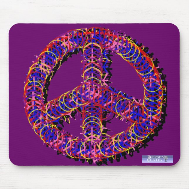 Mousepad de paz do felpudo (Frente)