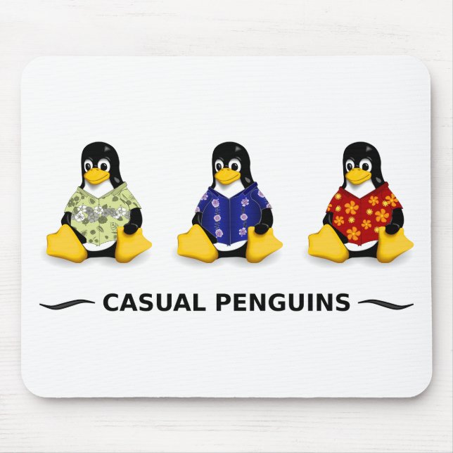 Mousepad de Pinguins Casual (Frente)