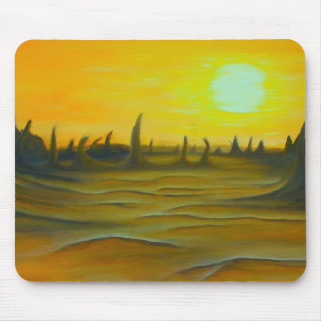 Mousepad de Pintura do Deserto Sun (Frente)