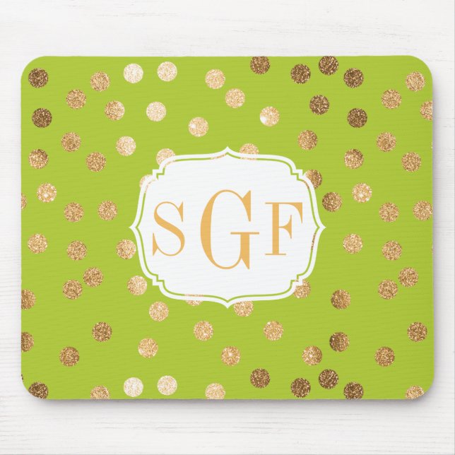 Mousepad de pontos da cidade do verde limão e da D (Frente)