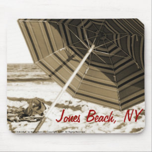 Mousepad De "praia de Jones do guarda-chuva praia", NY