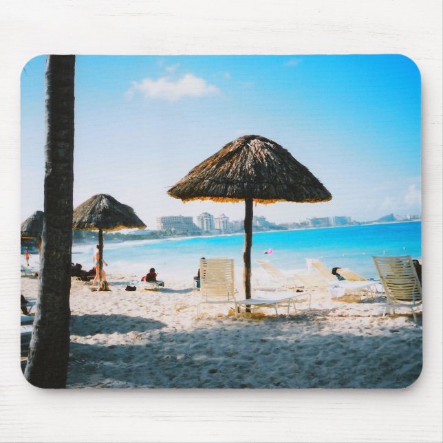 Mousepad de praia tropical (Frente)