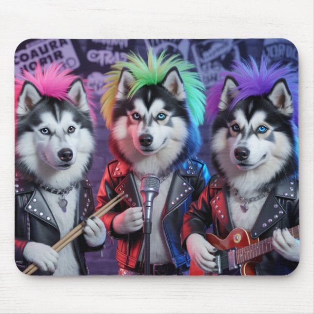 Mousepad de Punk Rock Malamute (Frente)