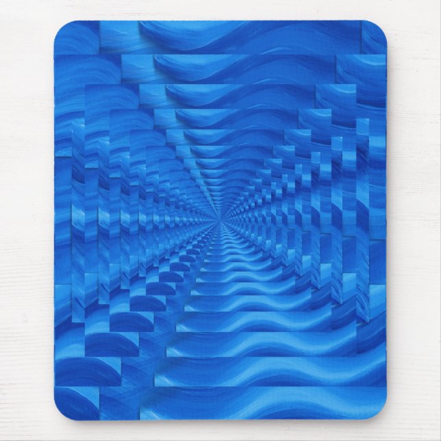 Mousepad de Quadrados Concentrados Azul (Frente)