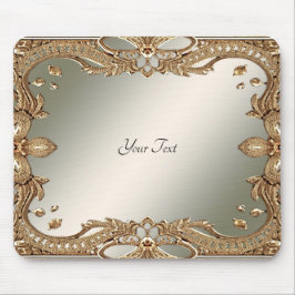 Mousepad de quadro do Ornamentado Dourado