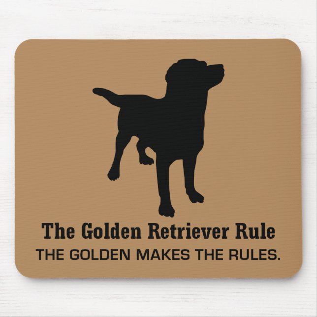 Mousepad de Regra de Retriever de ouro (Frente)