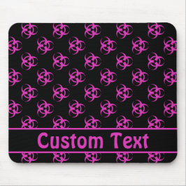 Mousepad de Risco Rosa com Texto Personalizado