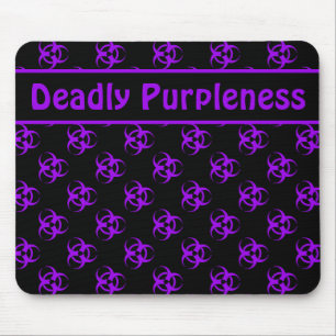 Mousepad de Risco Roxo com Texto Personalizado