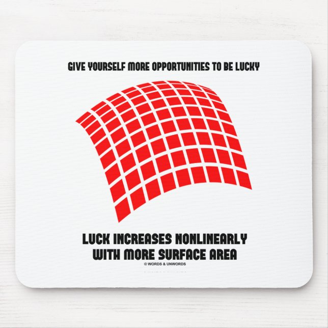 Mousepad Dê-se oportunidades com sorte na área de superfíci (Frente)