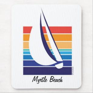 Mousepad de Square_Myrtle da cor do barco