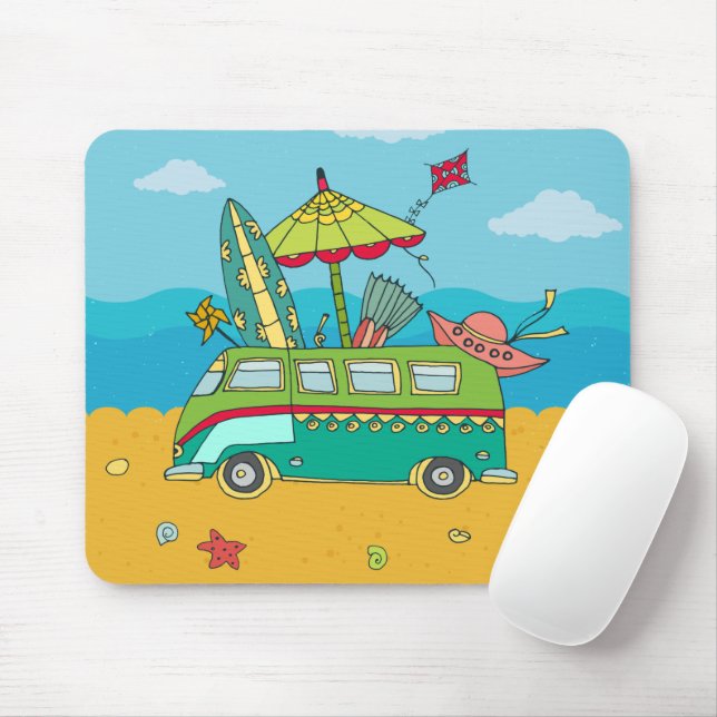 Mousepad de Surfing em Praia (Com mouse)