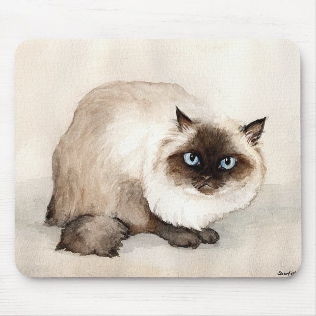 Mousepad De "tapete do rato da arte do gato Hymalan" (Frente)