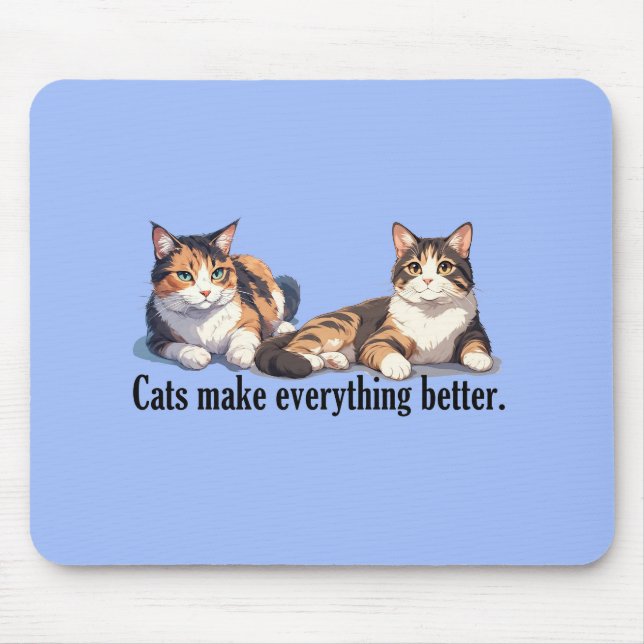Mousepad De Tema Cat Com Cor Adorável (Frente)