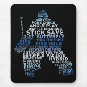 Mousepad de Texto de Goalie de Hóquei