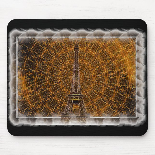 Mousepad de Torre Eiffel do ouro (Frente)