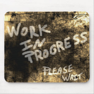 Mousepad de trabalho em andamento