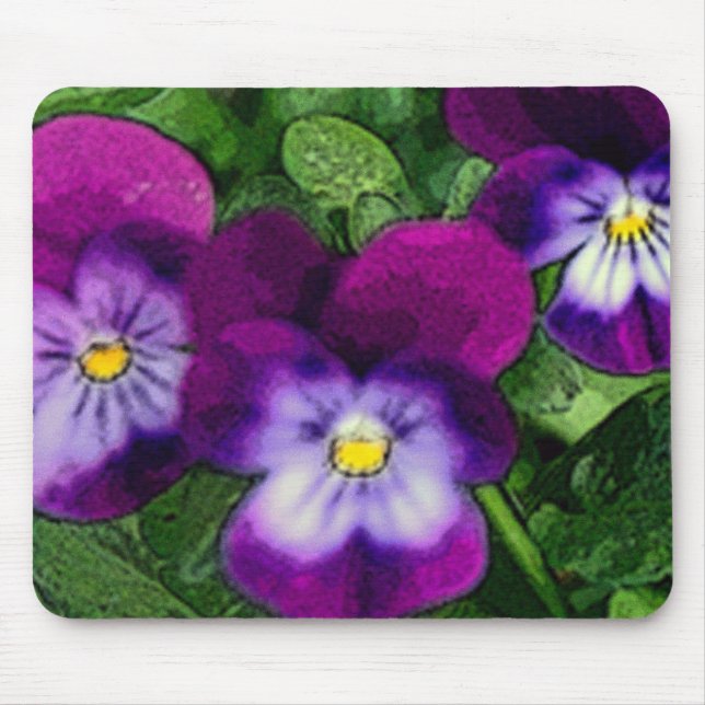 Mousepad de Três Violetas (Frente)