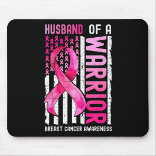 Mousepad De Um Cancer Da Mama Do Guerreiro, Rosa De Sensibi