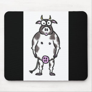 Mousepad de Vaca Preto e Branco