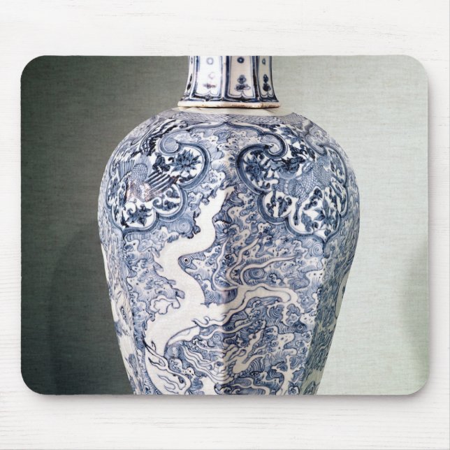 Mousepad De "vaso octogonal Mei- P'ing" com branco (Frente)