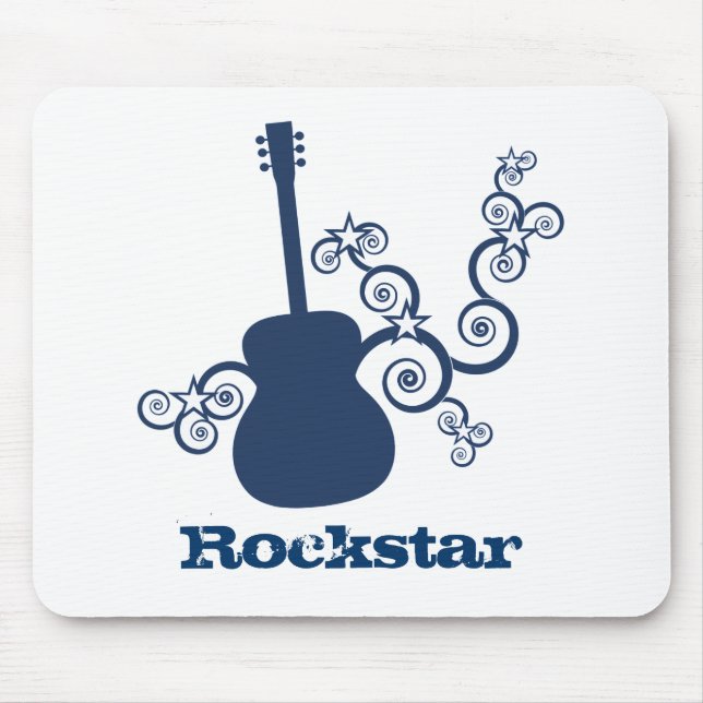 Mousepad de Violão Rockstar, Blue (Frente)