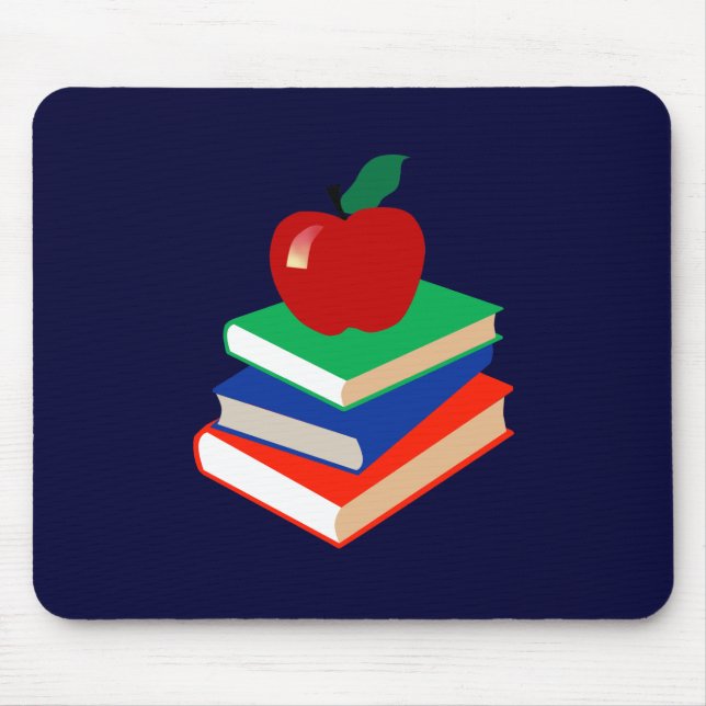 Mousepad De volta à escola, aos livros e ao Apple (Frente)