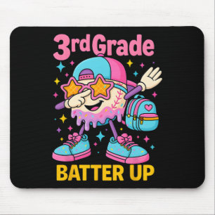 Mousepad De Volta à Escola Beisebol Sorvete Gotejamento Pri