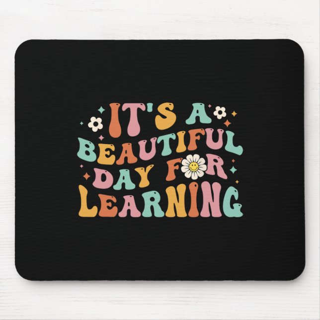 Mousepad De volta à escola é um belo dia para aprender chá (Frente)