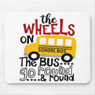 Mousepad De Volta À Escola Engraçado As RODAS No BUS Toddle